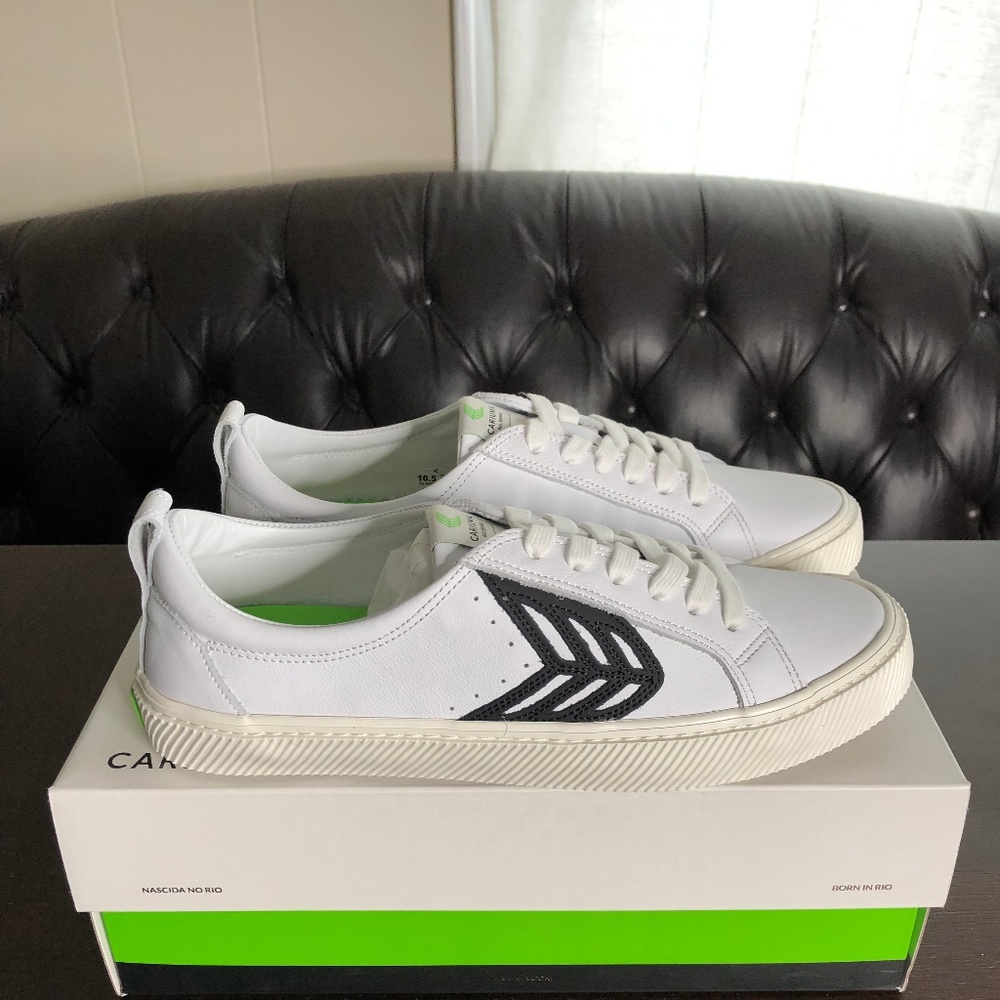 Catiba Low Leather White Black Sneakers